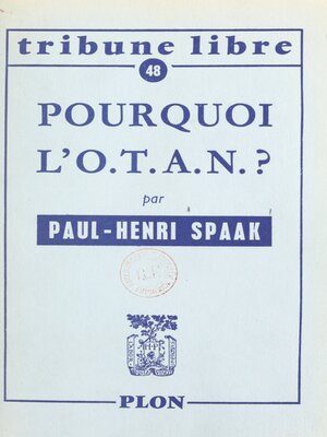 cover image of Pourquoi l'O.T.A.N. ?